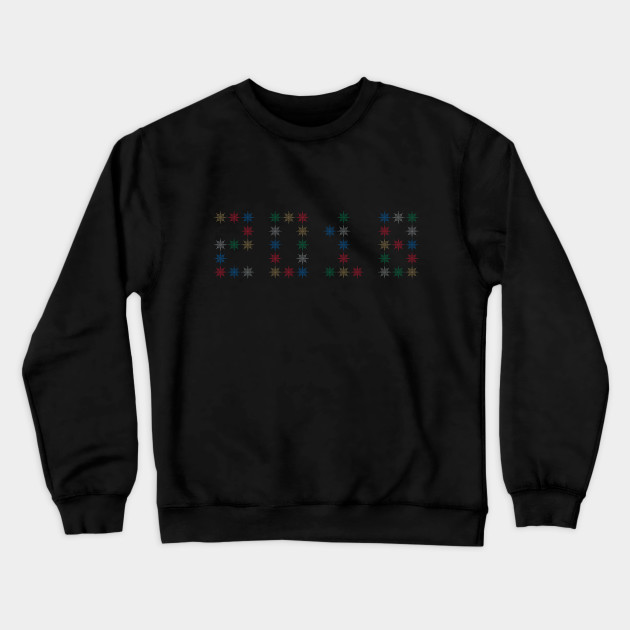 Pixel 2018 in Colorful Snowflakes Gold Blue Red Silver Green